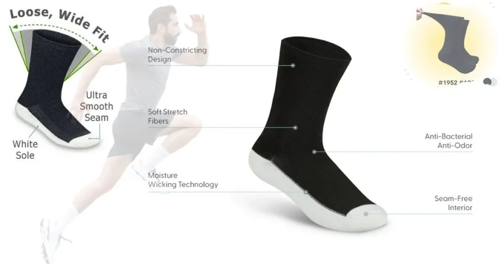 Diabetic Mens Socks Features