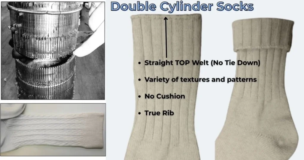 Single vs Double Cylinder Socks 3 Double Cylinder Socks