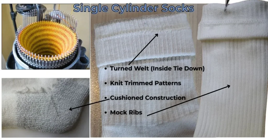 Single vs Double Cylinder Socks 2 Single Cylinder Socks