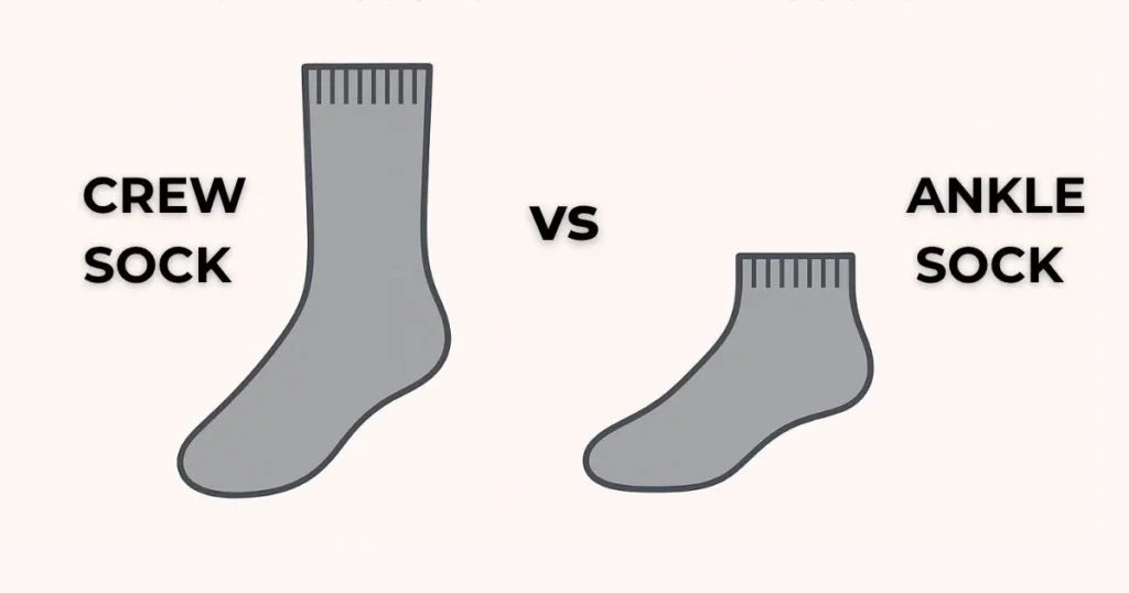 Crew vs Ankle Socks 4 Difference in Crew vs Ankle Socks
