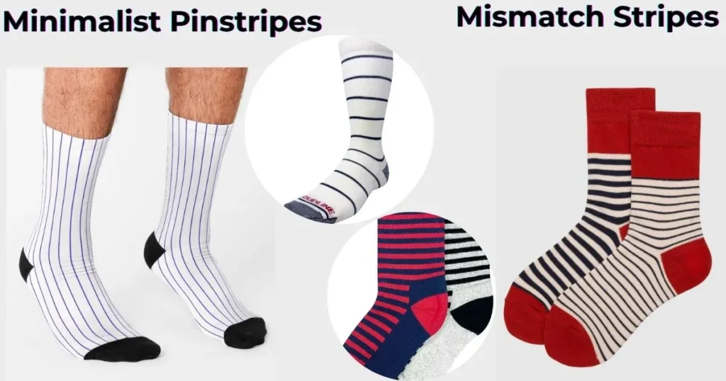 Minimalist Pinstripes Socks and Mismatch Stripes Socks